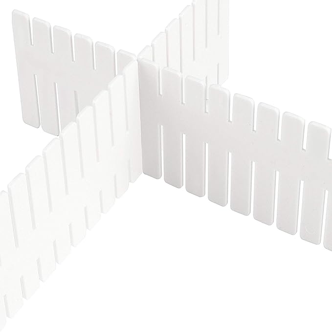 ZOENHOU 60 PCS 12.6 x 2.76 Inch White Drawer Dividers, Adjustable Premium - Image 4
