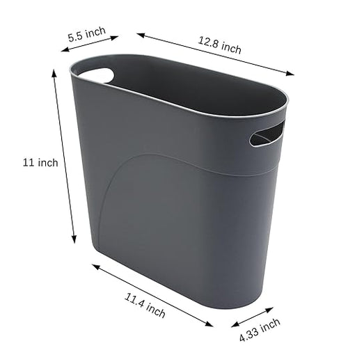 2 Pack 3.2 Gallon Plastic Trash Cans - Image 2