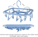 Small Clip & Drip Hanger 2-Pack, 12 Clips & 360 Rotatable Hook, Drying Hanger - Image 4