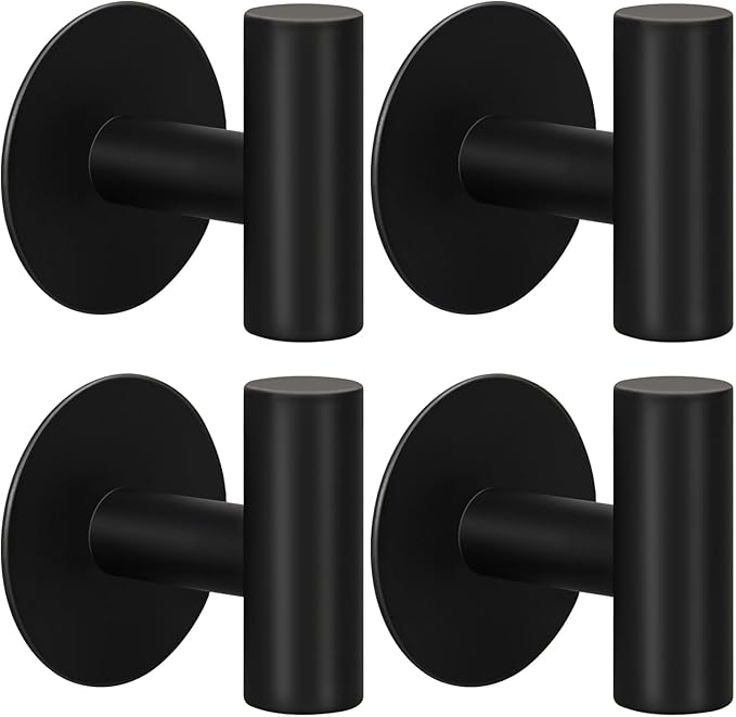 4 Pack Adhesive Hooks, Heavy Duty Adhesive Wall Hooks, Waterproof Stainless by Unknown