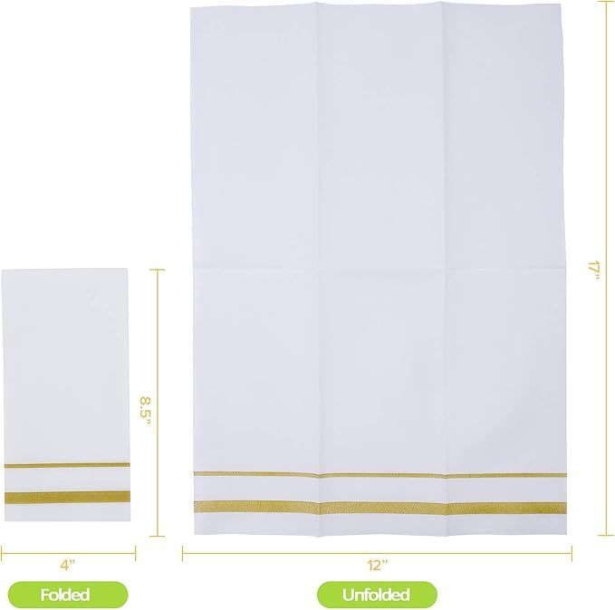 FOCUSLINE 200 Linen Feel Disposable Bathroom Napkins, Soft and Absorbent Paper - Image 2