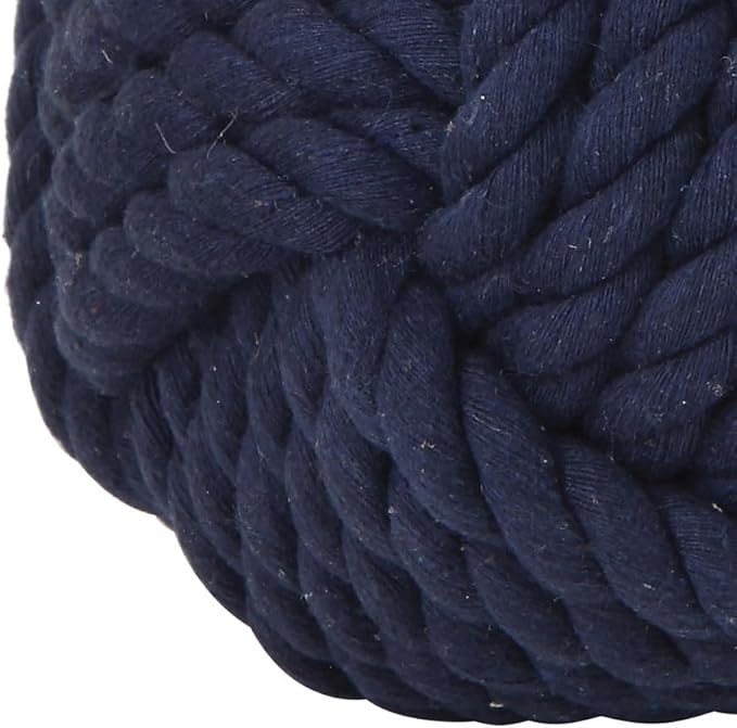 Blue Rope Knot Cotton Door Stop - Image 4