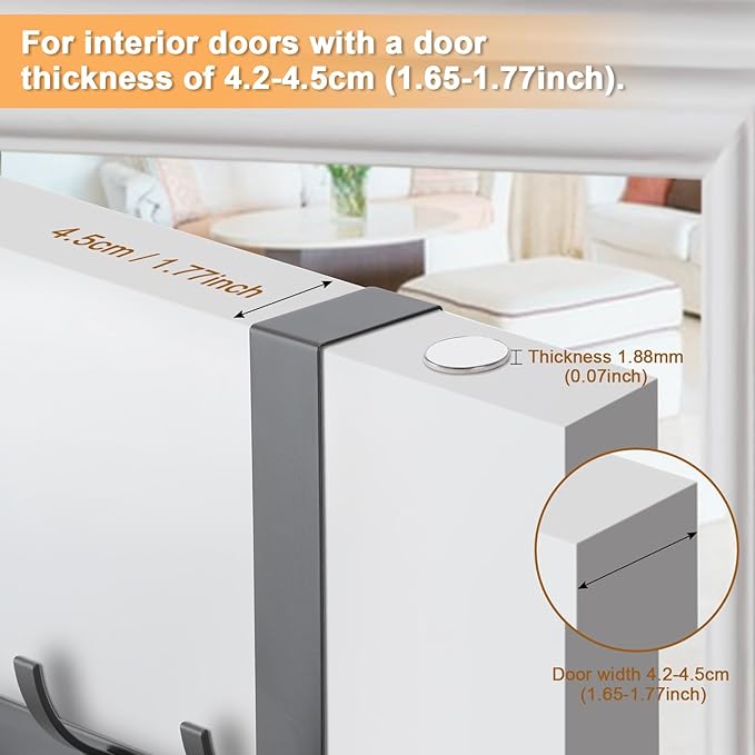 BOOMIBOO Over The Door Hooks, Sturdy Door Hanger, Towel Rack Towel Hooks - Image 2