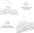 TOPIA HANGER Padded Hangers for Women Clothing, 17-inch Satin Hangers 10 Pack - Image 4