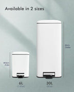 Bathroom Trash Can with Lid, 6 Liter / 1.6 Gallon Small Trash Can with - Image 7