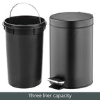 mDesign Pedal Bin — Metal Waste Bin - Image 6