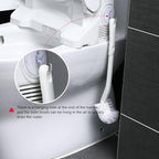 Baffect Curved Toilet Brush Plastic Long Antislip Grip Handle Toilet Cleaning - Image 6