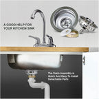Highcraft 9763 Kitchen Sink Stainless Steel Drain Assembly - Image 6