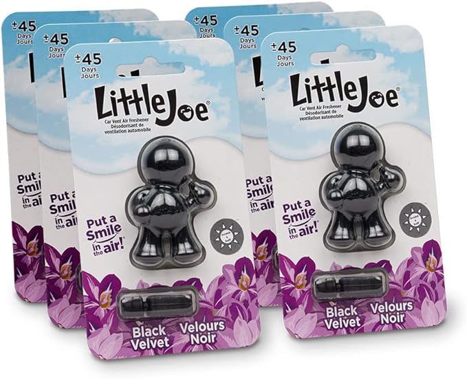 Little Joe 96405-6PK Black Velvet Scent Car Air Freshener Vent Clip, Fights by StonerCarCare