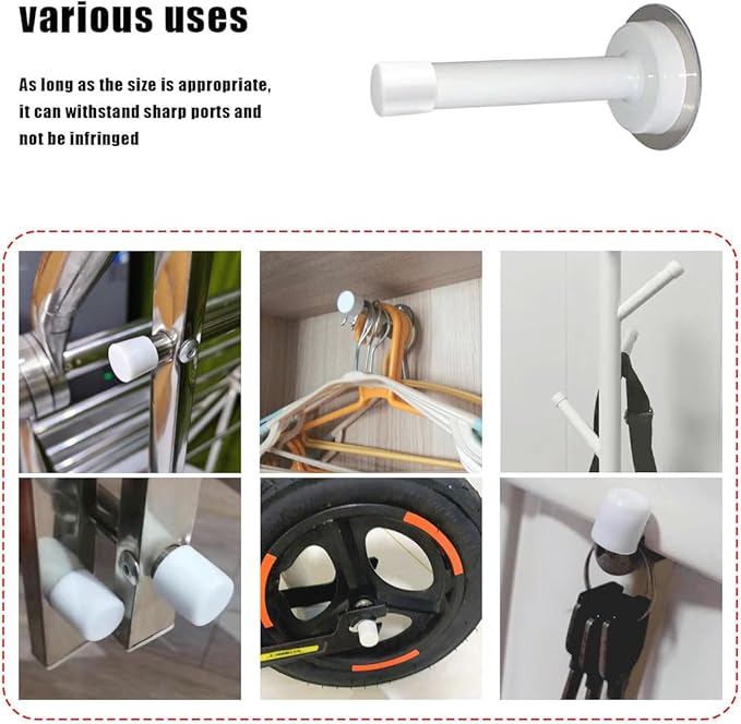 20 PCS Door Stop Caps, Door Stopper Tips Caps, 0.39 Inch Door Stopper - Image 6