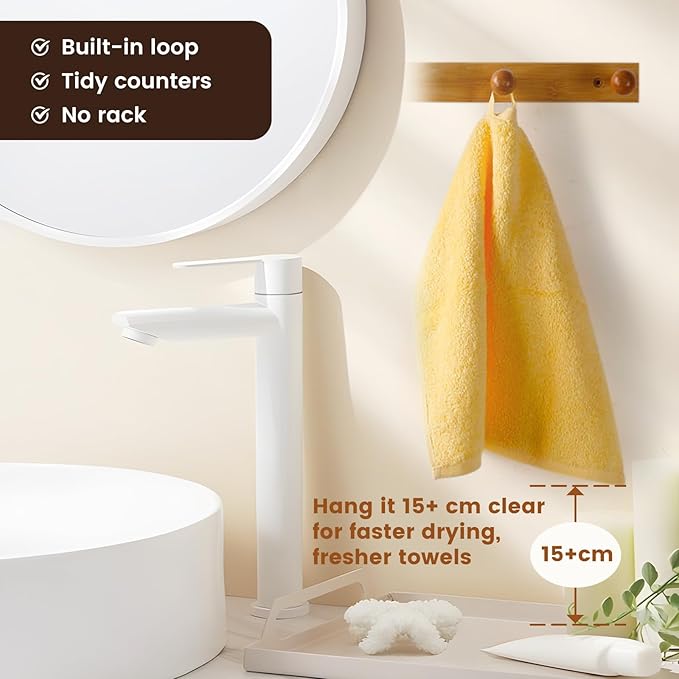 SEMAXE 100% Cotton Washcloths 12-Pack, 13 × 13 Inch Soft Yellow Face Towels – - Image 4