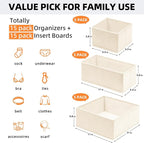 Criusia Closet Drawer Organizer Clothes, 15 Pack Dresser Organizer - Image 3