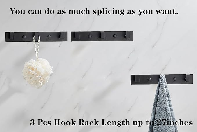 Coat Rack, Heavy Duty Stainless Steel 9 Tri Coat Hook Hanger, Wall Mounted Wall - Image 2