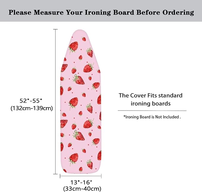 Pink Strawberry Ironing Board Cover and Pad - Image 6
