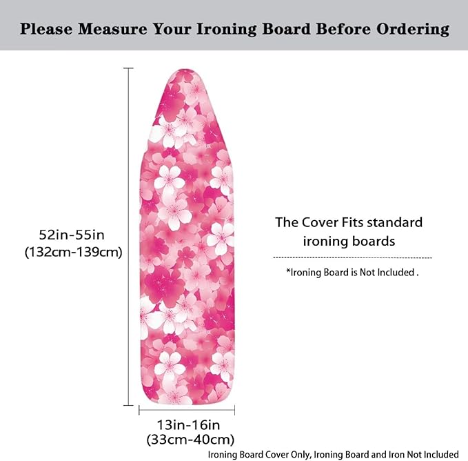Cherry Blossom Ironing Board Cover, Soft Stain Resistant Ironing Board Protrctor - Image 5