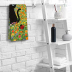 Watercolor Floral Hand Towels for Bathroom, 2 Packs Black Cat Kitchen Towels - Image 5