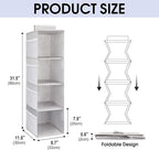 PetsHome 4-Shelf Hanging Closet Organizer, Space Saver, Closet Hanging Storage - Image 3