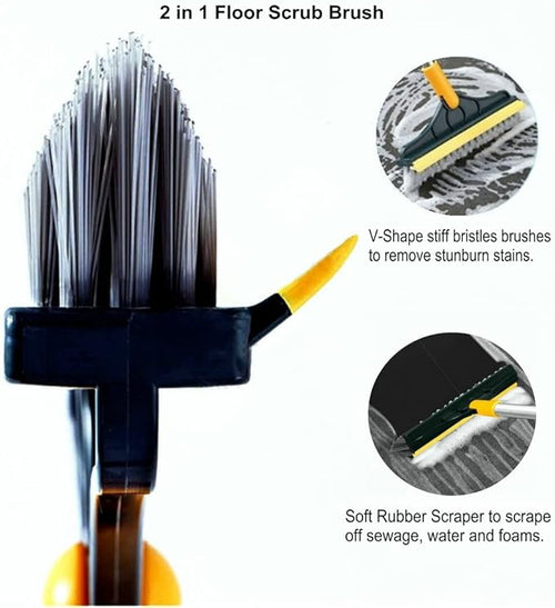 2 in 1 Cleaning Scrub Brush Grout Brush Scrape Floor Scrub Brush - Image 2