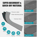 Customizable Faucet Mat for Kitchen Sink: 24" L x 4" W Grey Bathroom Counter - Image 5