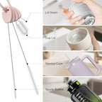YOTIME Standing Straw Cleaner Brush Set, 4in1 Reusable Straw Brushes - Image 5