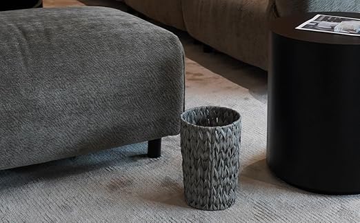 Wicker Trash Can, Small Bathroom Trash Can, Waterproof Wicker Waste Basket - Image 7