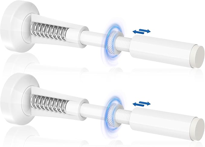 2pcs Adjustable Spring Door Stops, 4.17-5.35in Aluminum Long Door Stoppers by Sckeinwg