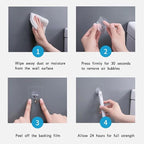 Adhesive Wall Hook, Set Heavy-Duty Thickened self-Adhesive Hook，24Pcs，44lb max - Image 5