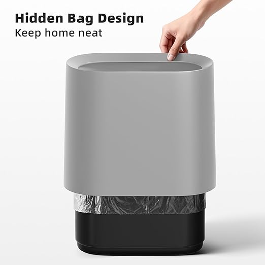 SUBEKYU 2.3 Gal Trash Can for Bathroom, Small Office Garbage Can for Kitchen - Image 3