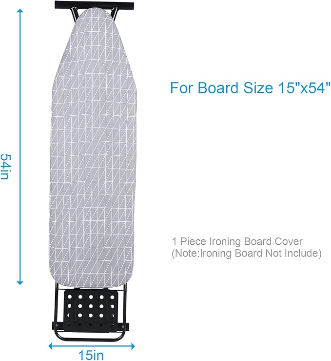 Ironing Board Cover, Full Size Scorch Resistant Padding, Elastic Edge, Heavy - Image 5