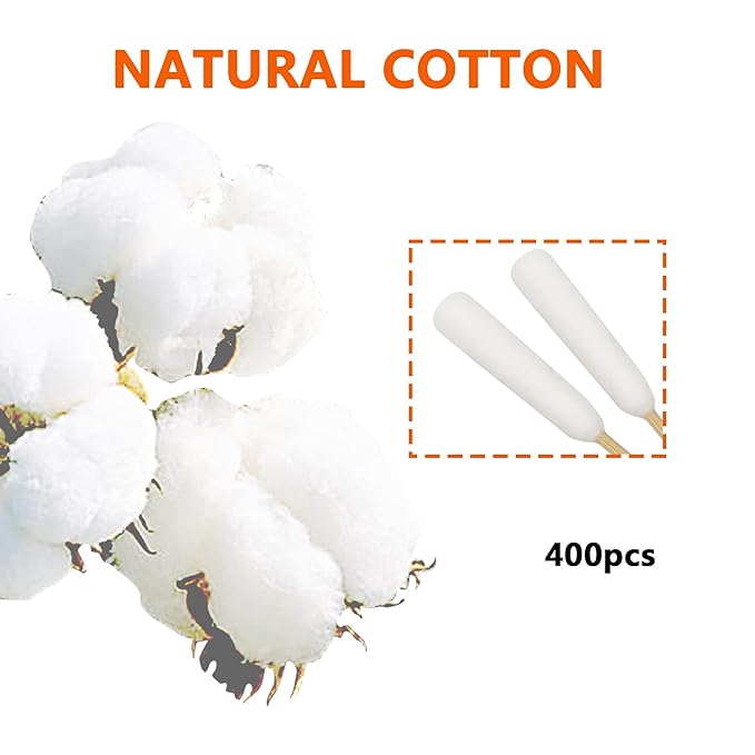 6 Inch Long Cotton Swabs of Medium and Large Pets Ears Cleaning or Makeup 400pcs - Image 6