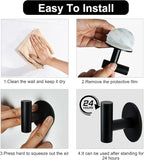 Self Adhesive Towel Hook Matte Black Coat Hook Brushed Nickel SUS304 Stainless - Image 5