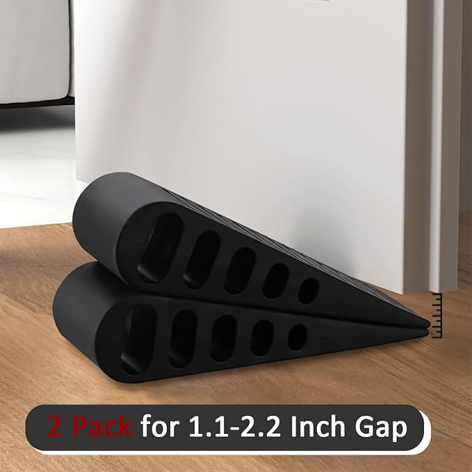 JQK Rubber Door Stopper Wedge, Wooden Floor, DSB61-BK-P3 - Image 7