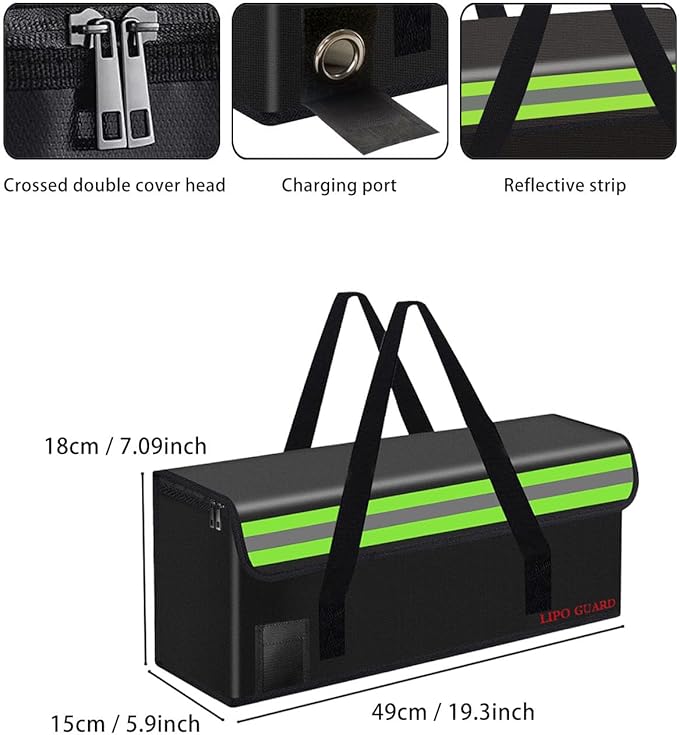 Lipo Battery Safe Bag Large Capatity Fireproof Bag - Image 2