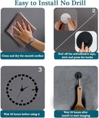 8 Pack Adhesive Towel Hooks for Bathroom, Stick on Hooks Bathroom Kitchen for - Image 6