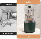 Toothbrush Holder with Cover 360 Rotating 4 Compartments Bathroom Toothpaste - Image 7