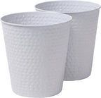 happimess HPM1110D-SET2 Axel Modern Minimalist Hammered Steel 2 Gal Waste Bin by Happimess