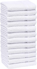 GOLD TEXTILES 12 Pack White Economy Cotton Blend 15x25 Inches Basic Hand by GOLDTEXTILES