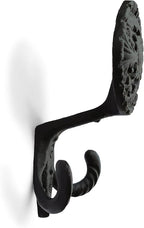 Ambipolar 3-Pack Fleur de lis Plate Style Coat Hooks, Vintage Black Hooks - Image 7