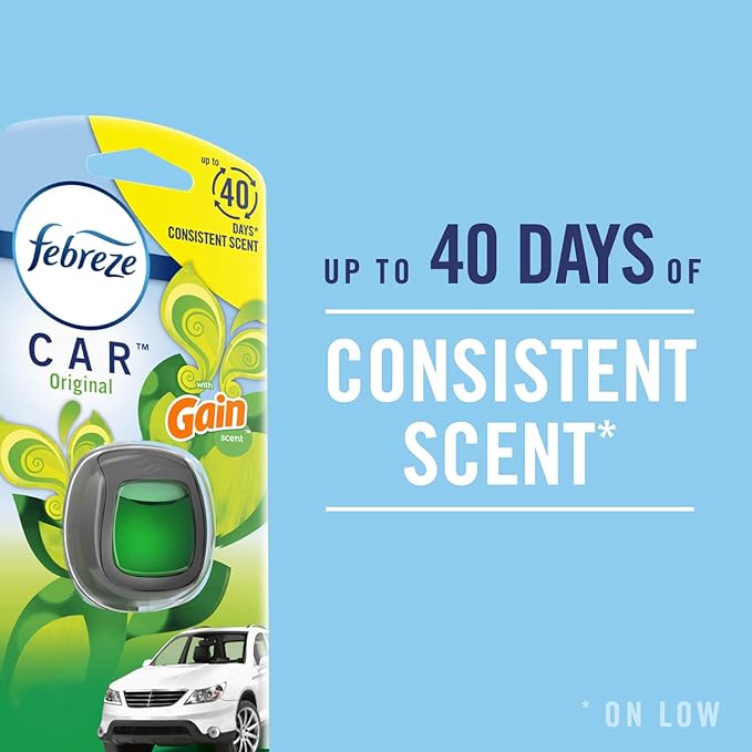 Febreze Car Vent Clip Air Freshener, Gain Island Fresh - Image 3