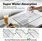 Stone Drying Mat for Kitchen Counter, Quick Diatomaceous Earth Mats for Dishes - Image 4