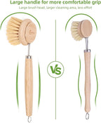 Bamboo Scrub Brush with Handle - Image 3