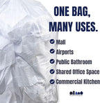 Plasticplace W55HDC1 55-60 gallon Trash Bags │ 12 Microns │ Clear High Density - Image 2