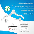 Clothes Hangers with Clips Plastic Set of 100 Pack Heavy Duty Hangers Dresses - Image 7