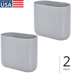iDesign Small Slim Plastic Bathroom Trash Can, Garbage Can - Image 2