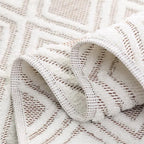 Pidada Bath Hand Towel Set of 3 Diamond Pattern 100% Cotton Absorbent Soft - Image 8