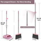kelamayi Broom and Dustpan Set for Home, Indoor&Outdoor Sweeping, Stand Up - Image 2