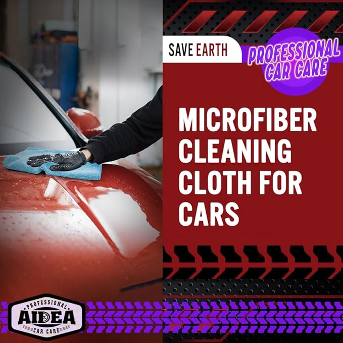 AIDEA Microfiber Cleaning Cloth Blue 20PK, Microfiber Towels - Image 4