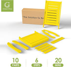 GREENVINES Outdoor Rocking Chairs | Set of 2 | Porch Rocker | HDPE Plastic | Yellow | Oversized Rockers | High Back | Big & Tall | Ladder Back | for Patio Outside Backyard Balcony Garden - Image 8