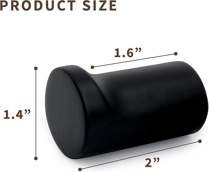 Wooden Black Wall Hooks - Image 6