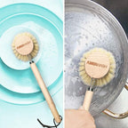 Dish Brush with Wooden Handle, Natural Kitchen Brush - Image 7